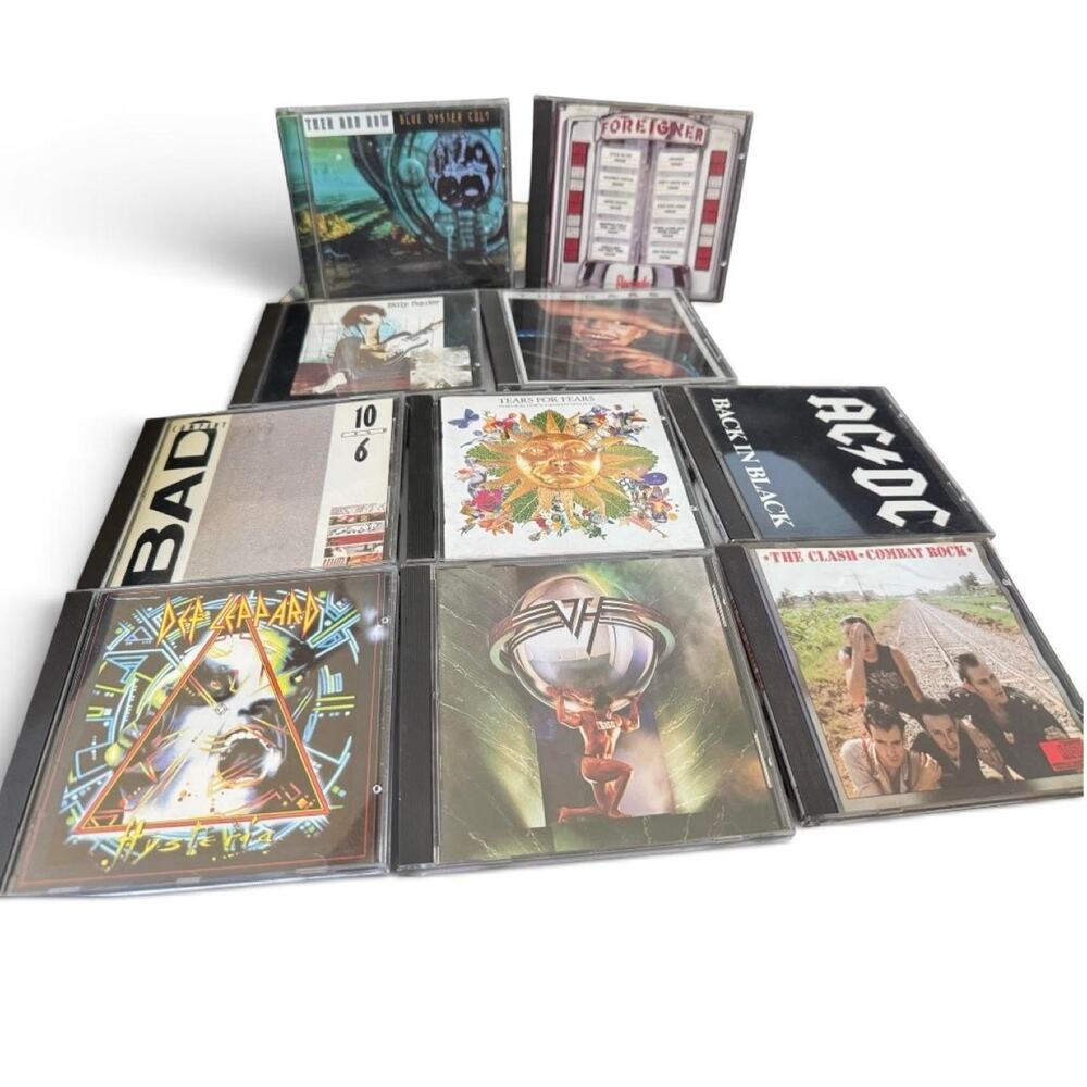Classic Rock CD Bundle | 10 Complete CDs | AC/DC, Van Halen, Def Leoppard